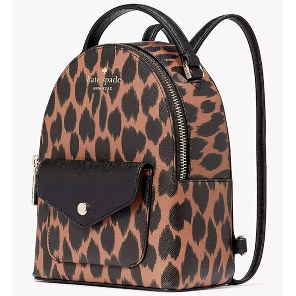 G Kate Spade Schuyler Mini Backpack Leopard Cheetah KE721 Leopardo NWT main image 5
